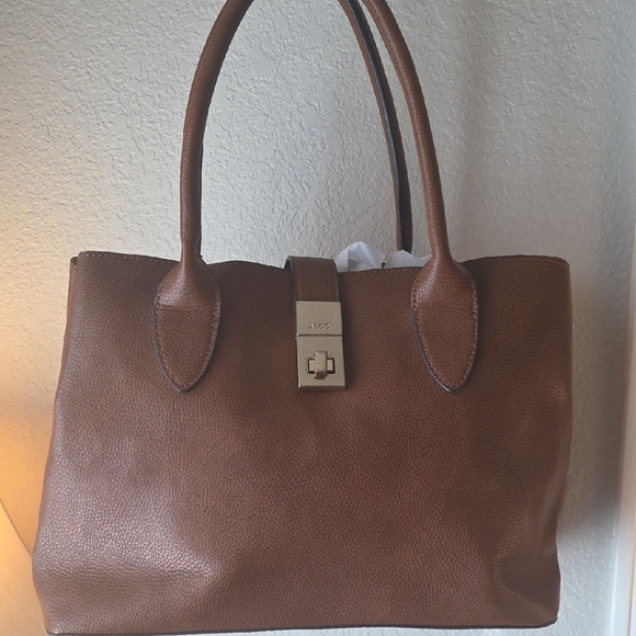 Aldo Classic Brown Tote Bag - Picture 1 of 6